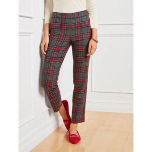 Talbots Slim Ankle Pants Bonfire Plaid Size 18
